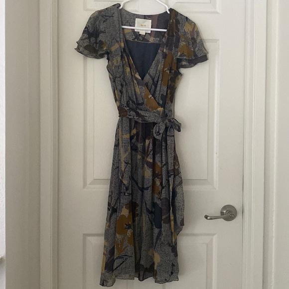 Anthropologie Maeve Silk Floral Dress - Picture 2 of 13